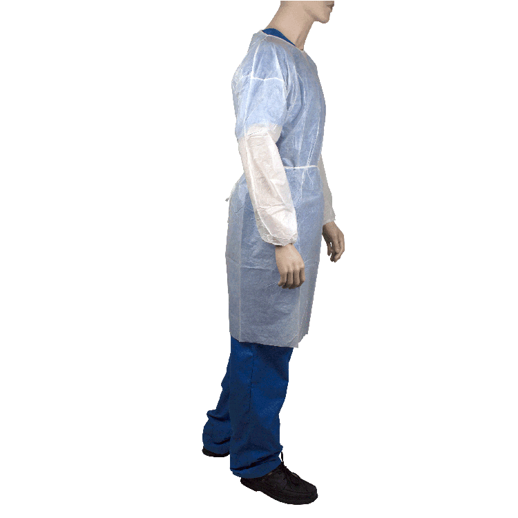 Isolation Gown Poly - Coated Barrier, 7XL, White - 5 pcs per Bag/10 Bags per Case
