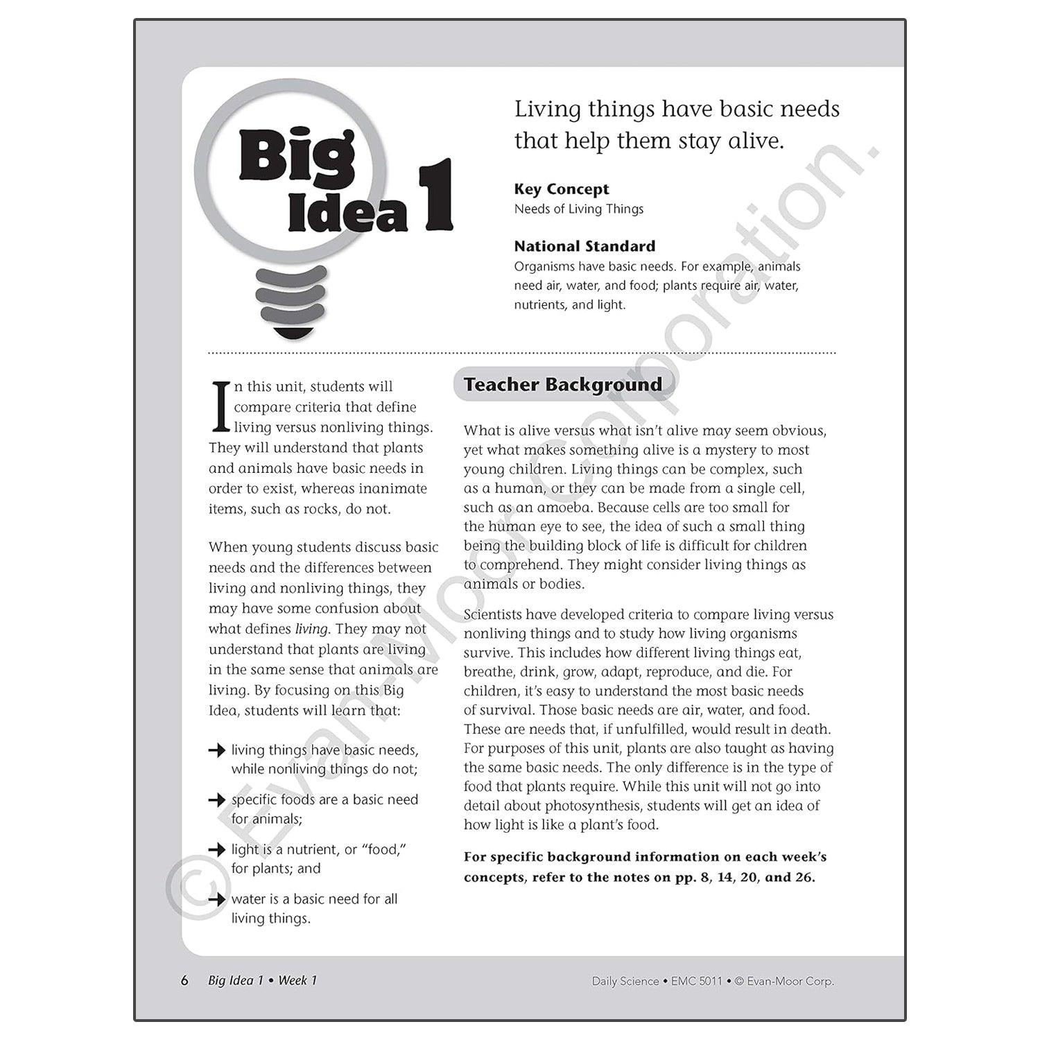 Daily Science Book, Grade 1
