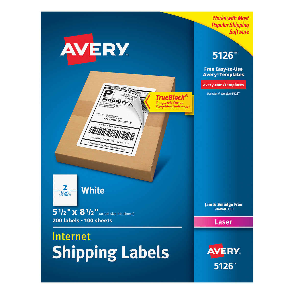 200 AVERY PRINTABLE SHIPPING LABELS