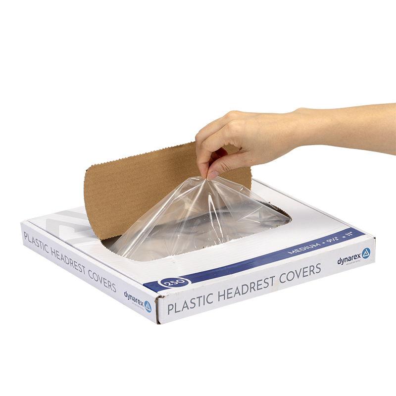 Plastic Headrest Covers, 9.5" x 11" - 250 pcs per Box/ 12 boxes per Case