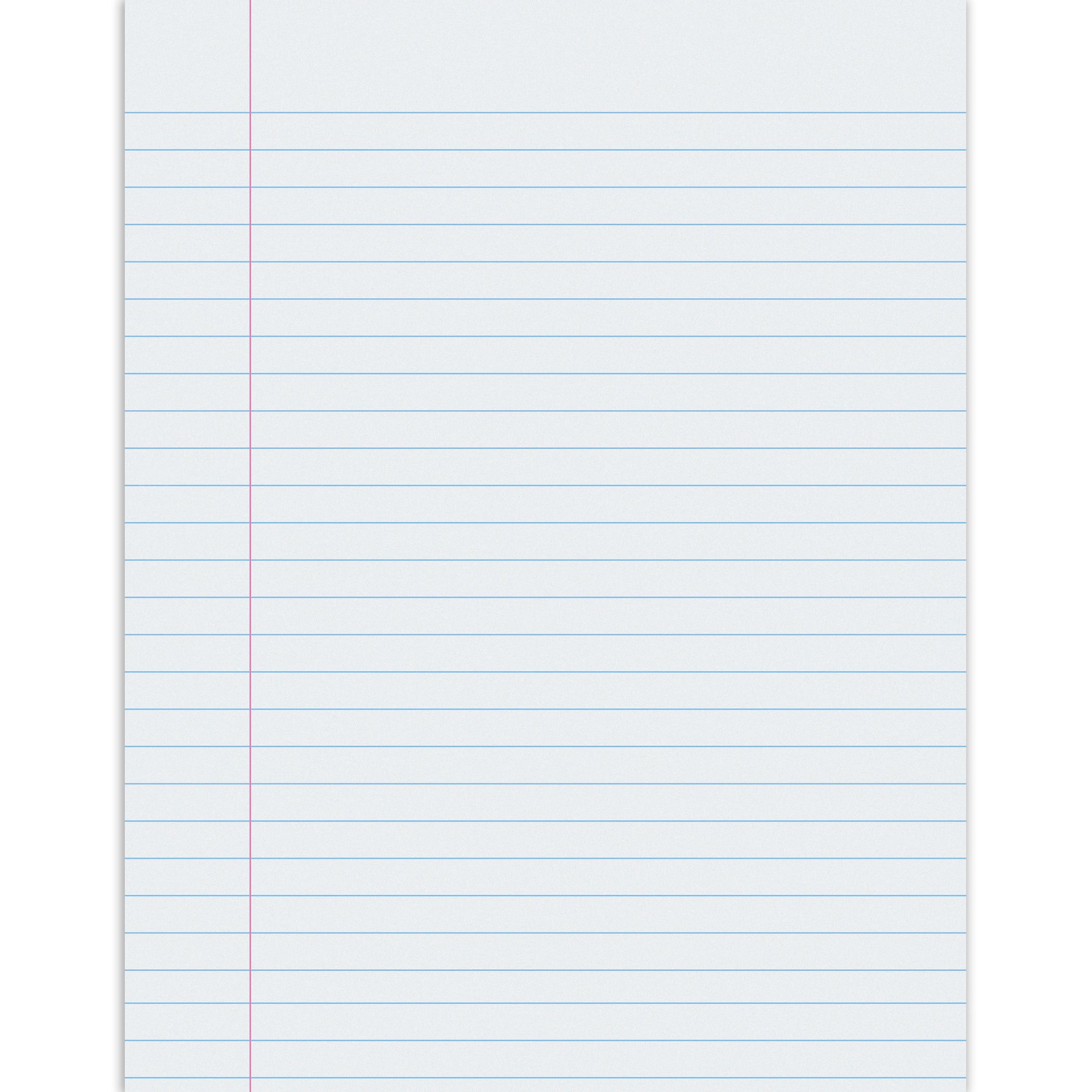 Composition Paper, White, Red Margin, 3/8" Ruled, 8-1/2" x 11", 500 Sheets