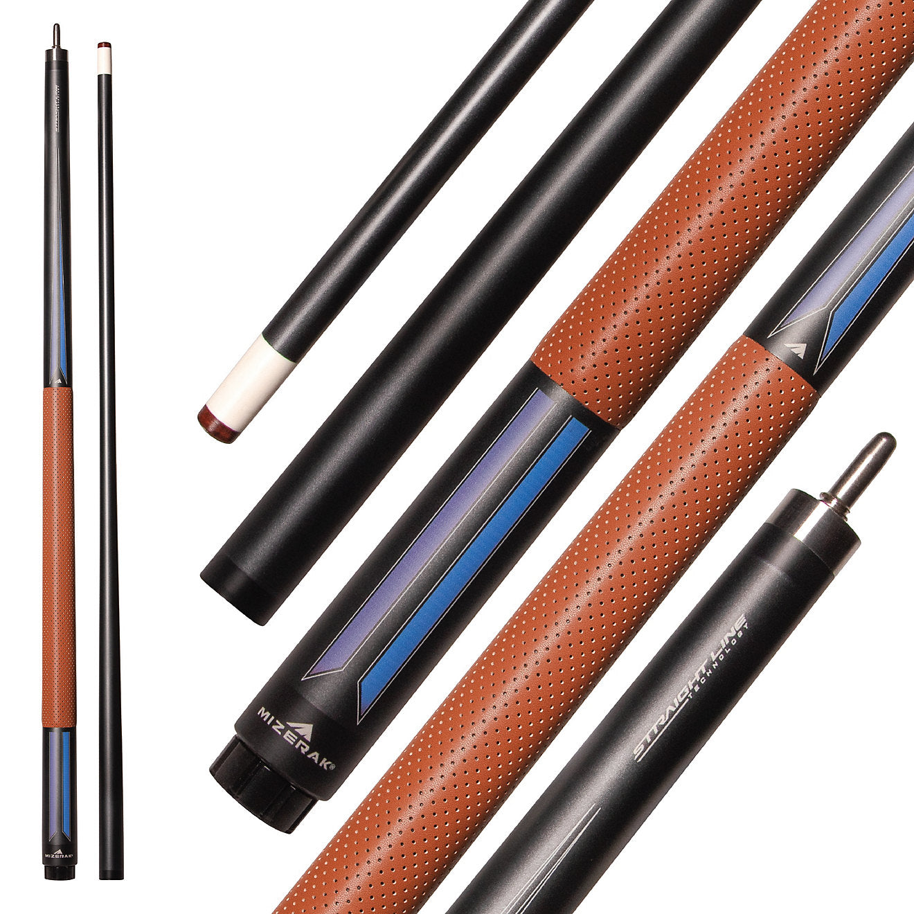 58" Premium Composite Leather Grip, Blue
