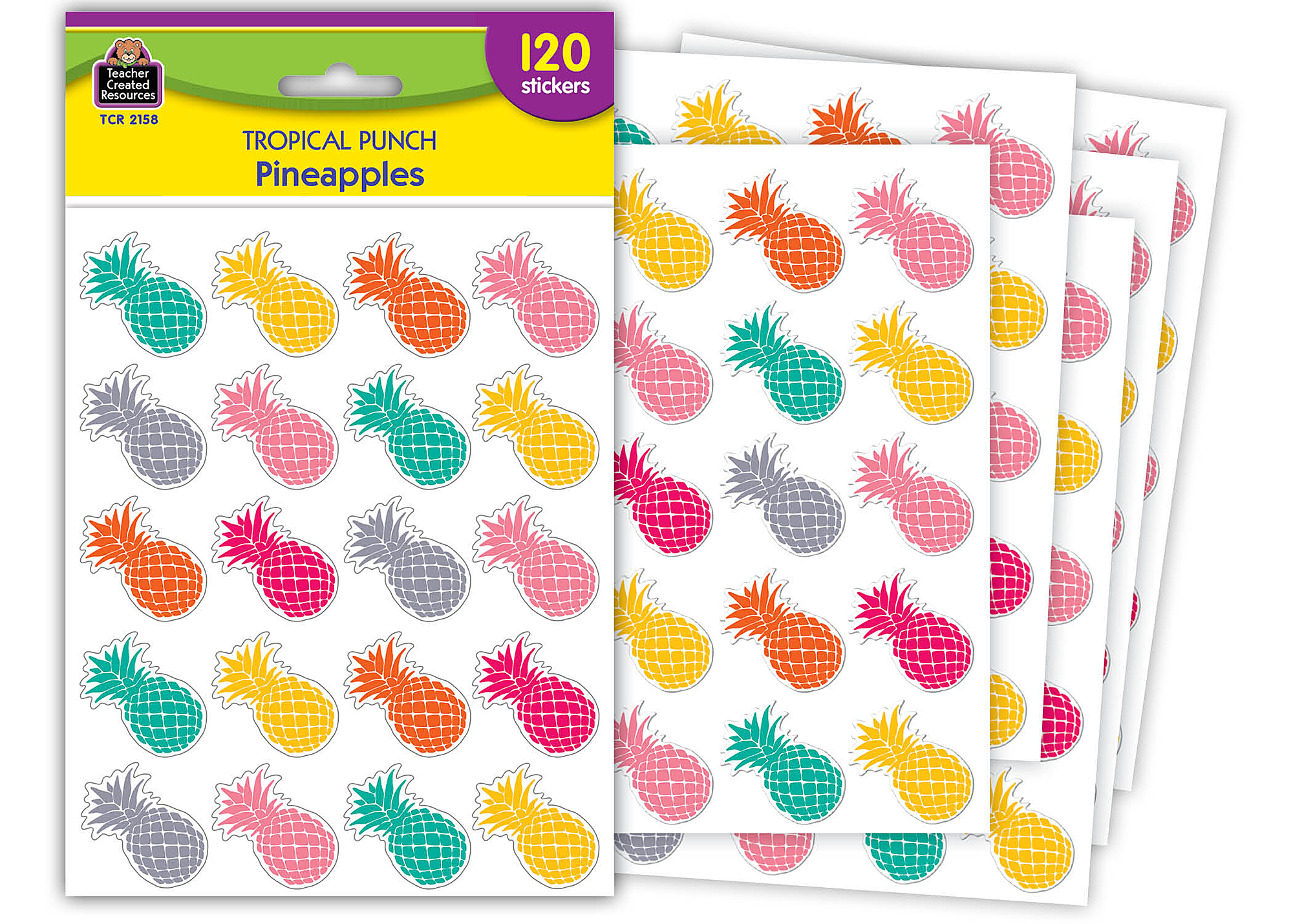 Tropical Punch Pineapples Stickers
