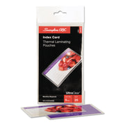 GBC UltraClear Thermal Laminating Pouches - Laminating Pouch/Sheet Size: 3.50" Width x 5.50" Length x 5 mil Thickness - Glossy - for Index Card - Flexible, Wear Resistant, Tear Resistant - Clear - 25 / Pack