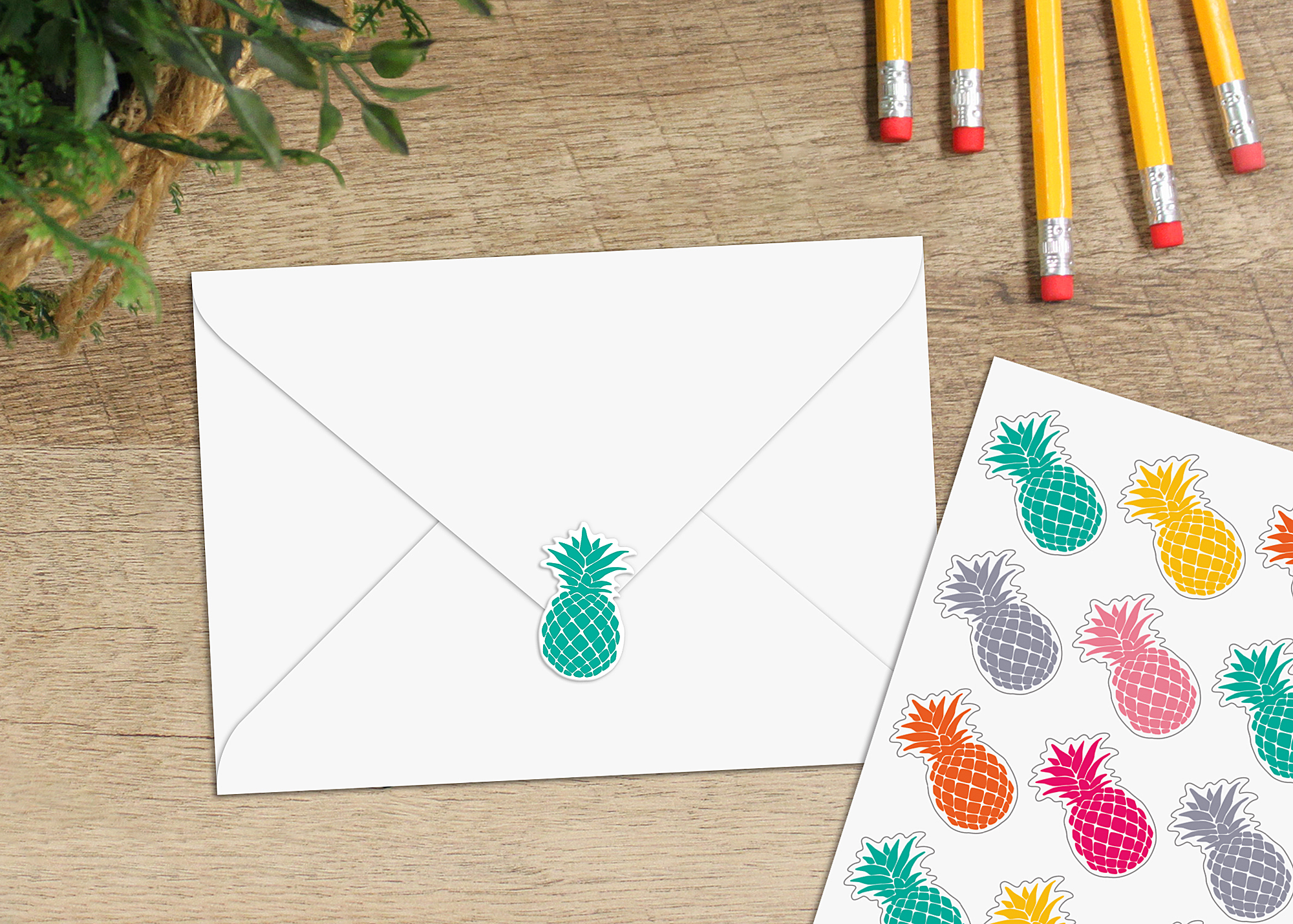 Tropical Punch Pineapples Stickers