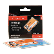 Sheet Size Supported: Government - Laminating Pouch/Sheet Size: 2.63" Width x 3.88" Length x 5 mil Thickness - Glossy - for Document, Photo, ID Card - Flexible, Wear Resistant, Tear Resistant - Clear - 100 / Box