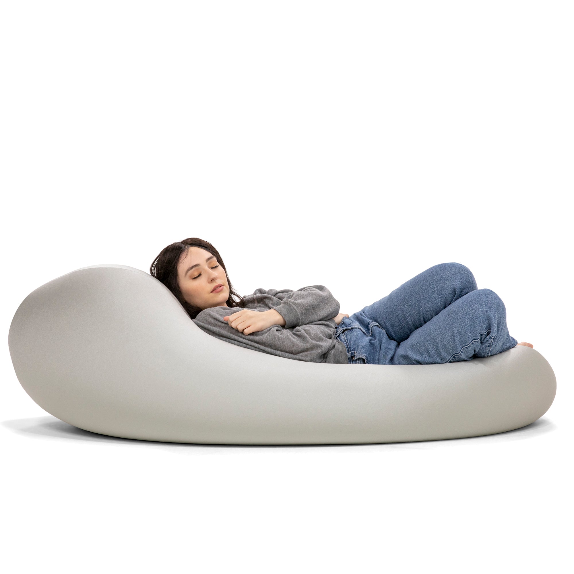 Nimbus Spandex Bean Bag Chair, Large, Silver