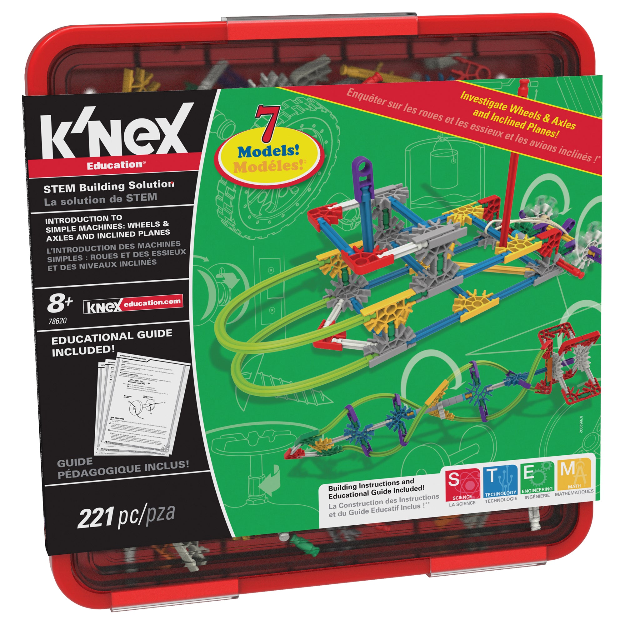 K'NEX 78640 Intro to Simple Machines: Levers and Pulleys Building Set Educational Toys for Kids 178 Piece STEM Learning Kit Engineering for Kids C