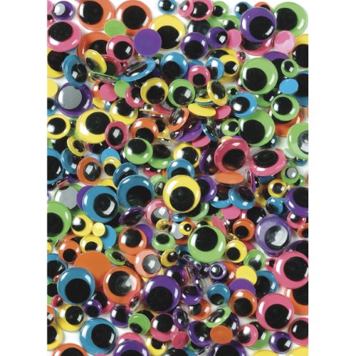 Creativity Street Wiggle Eyes Peel & Stick  Bright Colors  100/Pkg
