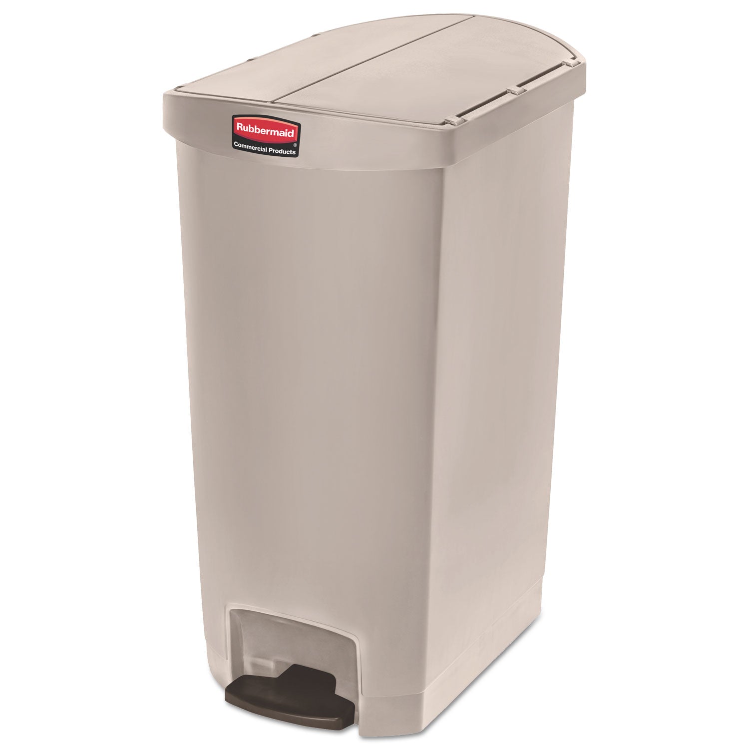 18 gal Capacity - 30.8" Height x 14.7" Width - Resin, Poly, Plastic - Beige - 1 Each