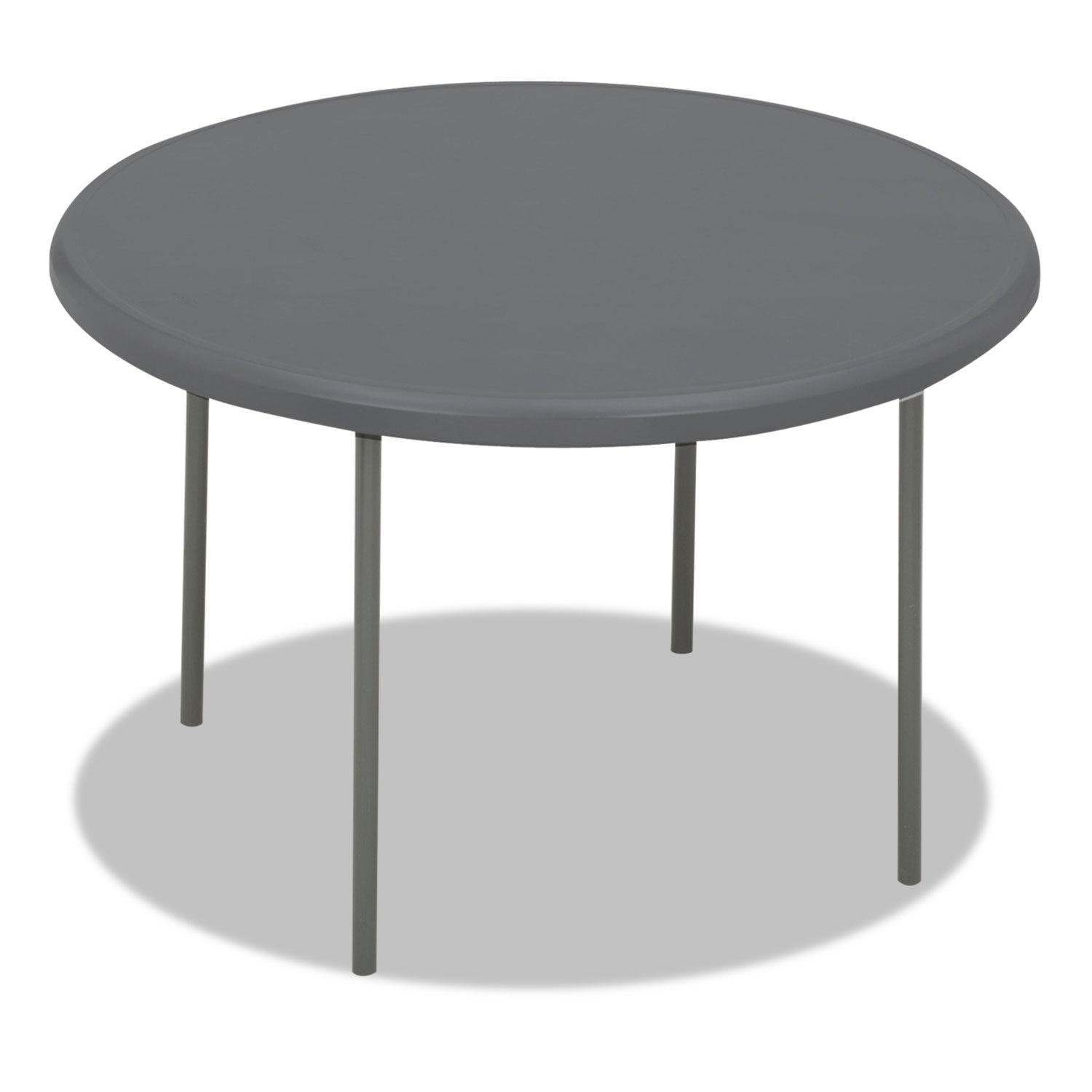 IndestrucTable® Classic Folding Table, Charcoal - 48" Round