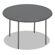 IndestrucTable® Classic Folding Table, Charcoal - 48" Round