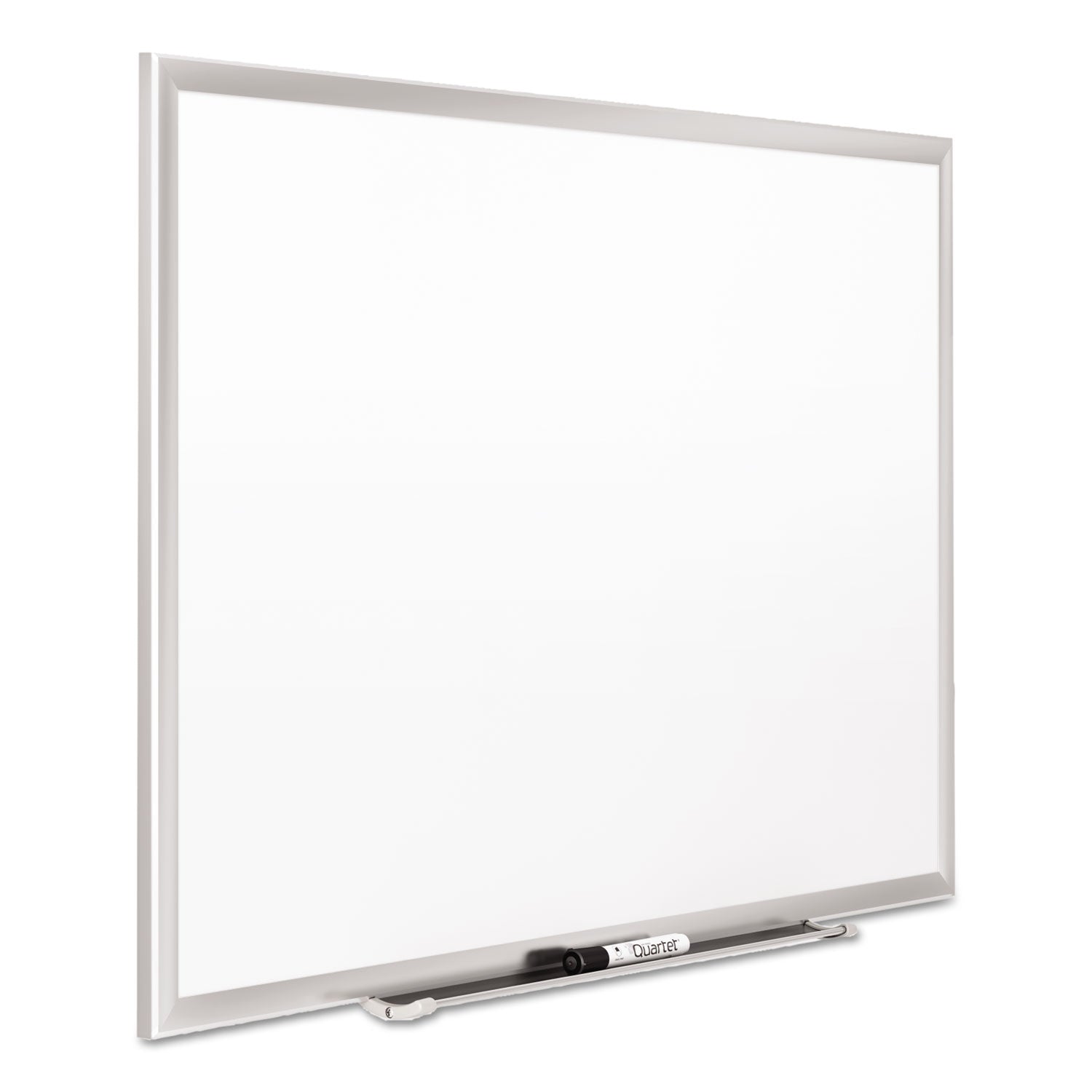 Quartet Classic Premium Porcelain Magnetic Board, 96" x 48", White Surface, Silver Aluminum Frame, Rectangle, Horizontal/Vertical Orientation, Magnetic, 1 Each