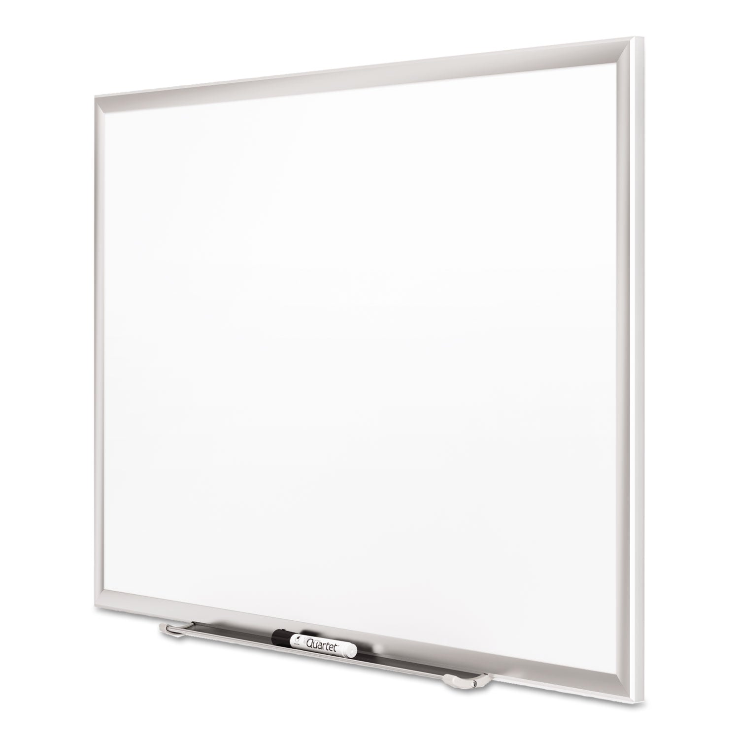 Quartet Classic Premium Porcelain Magnetic Board, 72" x 48", White Surface, Silver Aluminum Frame, Rectangle, Horizontal/Vertical Orientation, Magnetic, 1 Each