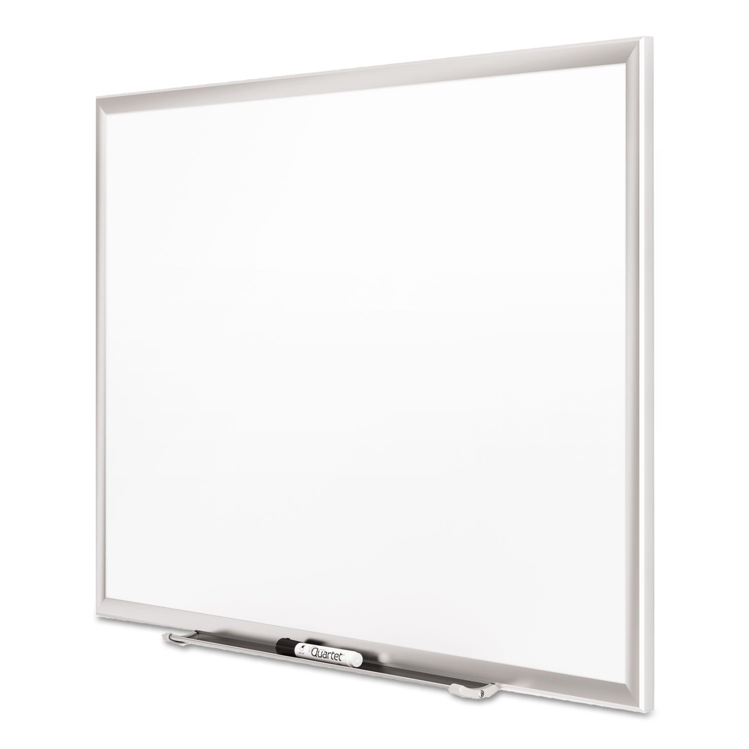 Quartet Classic Premium Porcelain Magnetic Board, 96" x 48", White Surface, Silver Aluminum Frame, Rectangle, Horizontal/Vertical Orientation, Magnetic, 1 Each