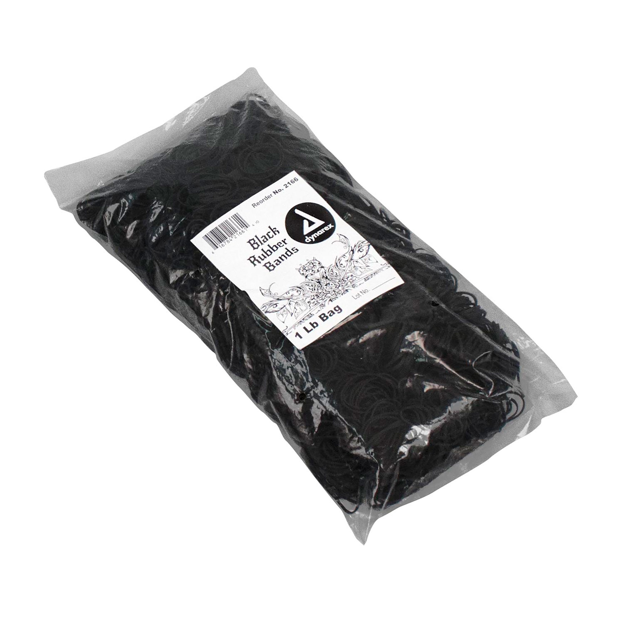 Black Rubber Bands, 1 lb. bag - 25 Boxes per Case