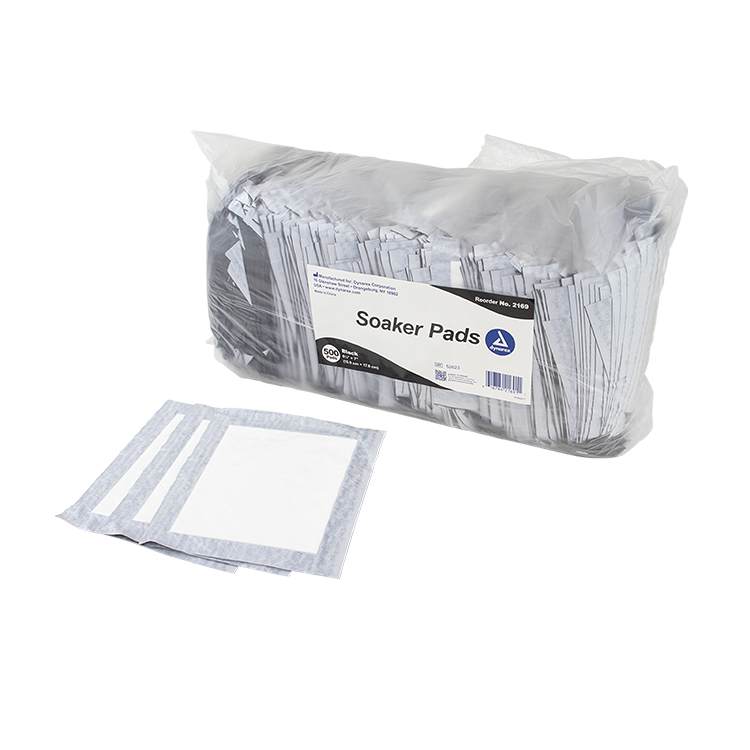 Soaker Pads, 6.25" x 7", Black - 500 pcs per Box/4 Boxes per Case