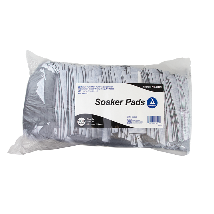 Soaker Pads, 6.25" x 7", Black - 500 pcs per Box/4 Boxes per Case
