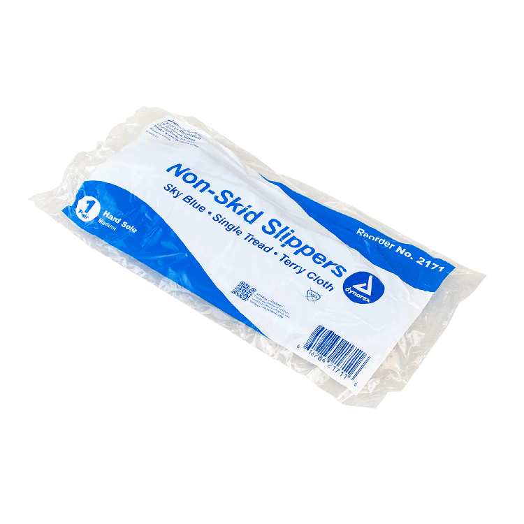 Non-Skid Slippers, Medium, Sky Blue - 1 pair per Box/12 boxes per Case