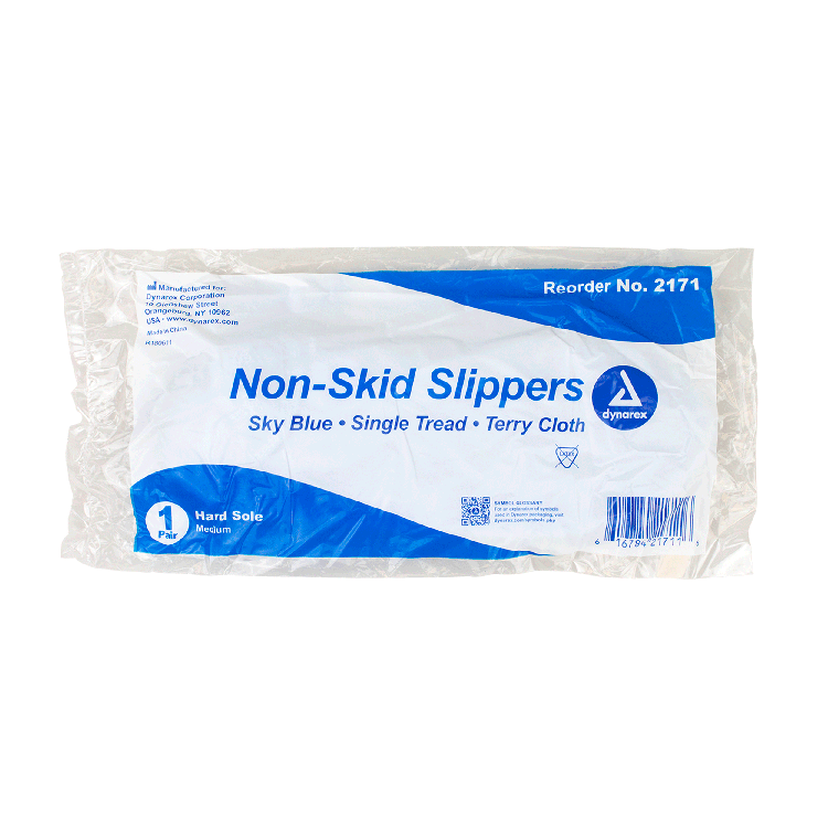 Non-Skid Slippers, Medium, Sky Blue - 1 pair per Box/12 boxes per Case