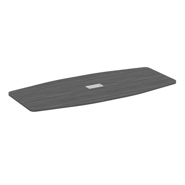 OfficeSource  95.00'' Boat Shaped Conference Table Top (Top Only) - Coastal Gray
