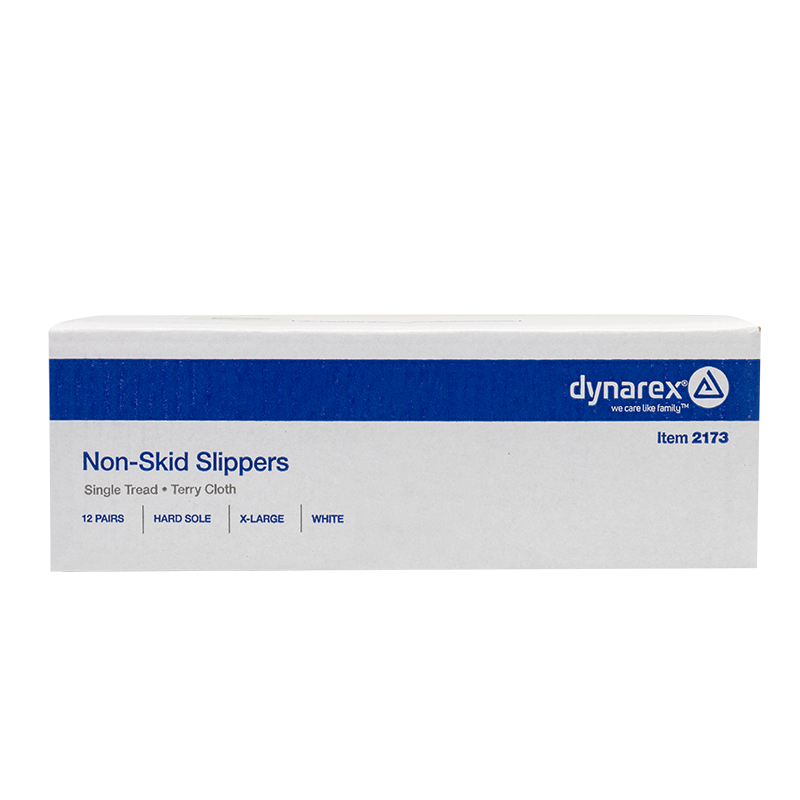 Non-Skid Slippers, X-Large, White - 1 pair per Box/12 boxes per Case