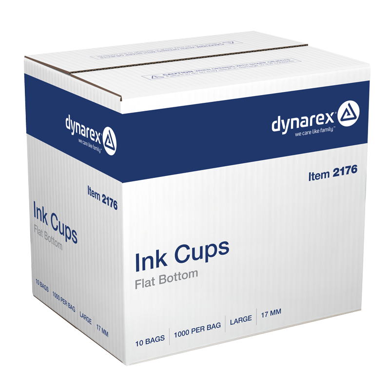 Ink Cups - Flat bottom, 17 mm, Large - 1000 pcs per Bag/10 Bags per Case