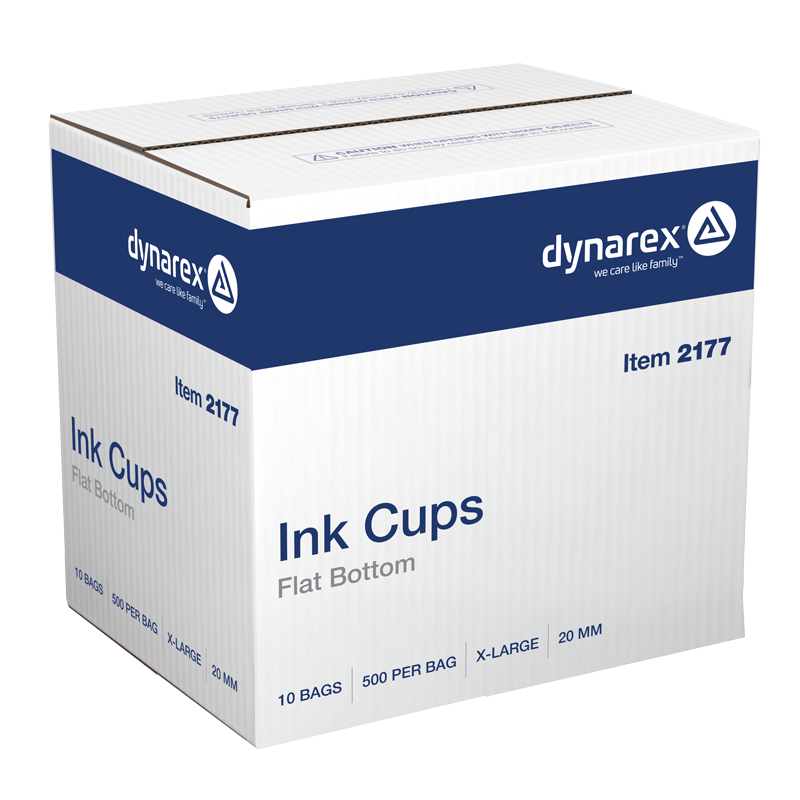 Ink Cups - Flat bottom, 20 mm, X-Large - 500 pcs per Bag/10 Bags per Case