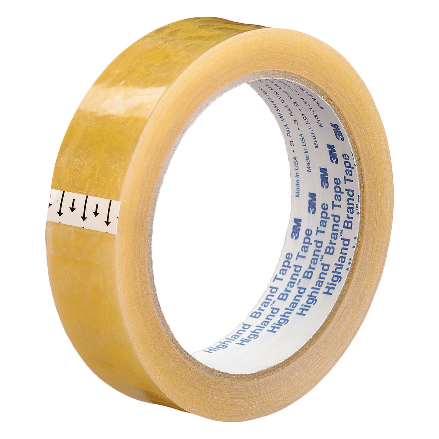 72 yd Length x 1" Width - Clear - Polypropylene Film - Polypropylene Backing - For Packing - 12 / Carton