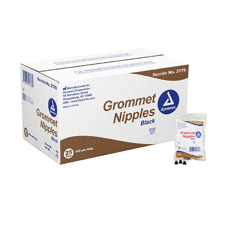 Grommet Nipples, Black, 25/100/cs - 100 pcs per Box/25 Boxes per Case