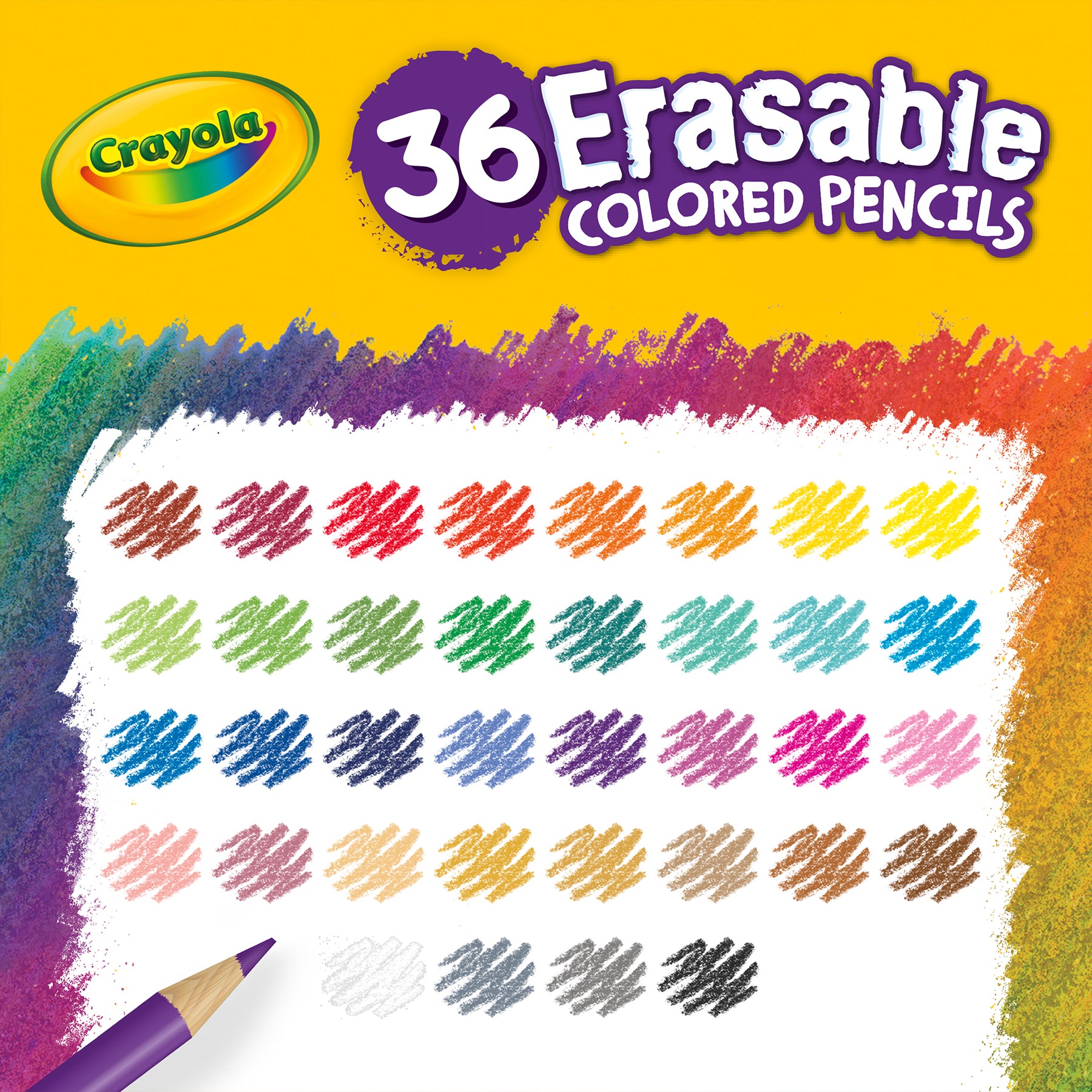 Erasable Colored Pencils, 36 Count