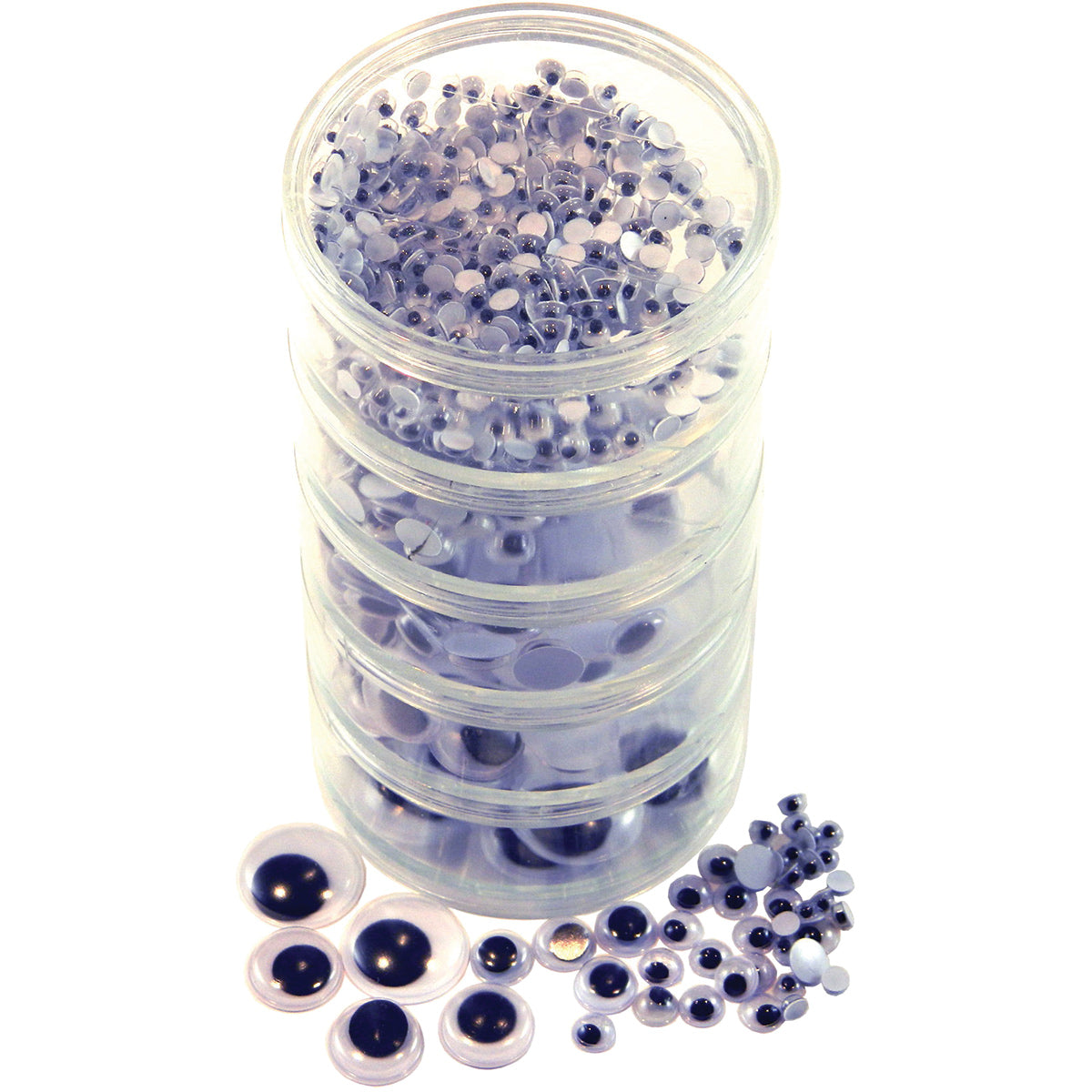 Wiggle Eye Stacker Tub -Black & White Eyes