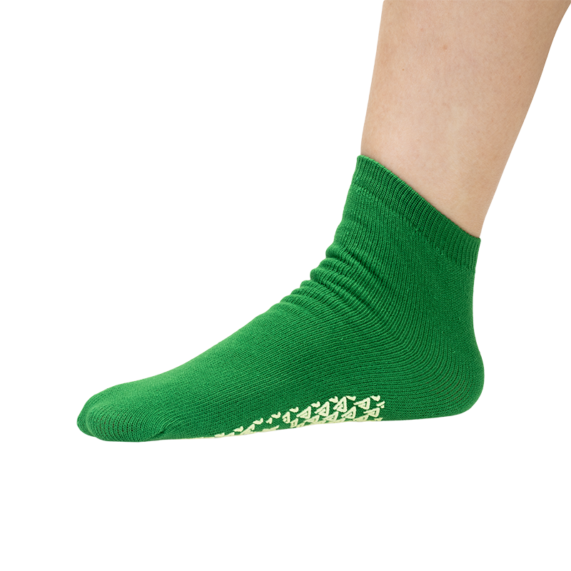 Slipper Socks, Medium, Green - 1 pair per Box/48 boxes per Case