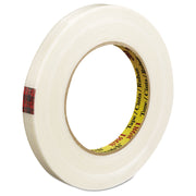 Scotch Premium-Grade Filament Tape - 60 yd Length x 1" Width x 6.6 mil Thickness - 3" Core - Clear - Synthetic Rubber - Glass Yarn Backing - Curl Resistant, Moisture Resistant, Abrasion Resistant - For Reinforcing, Banding - 1 Roll