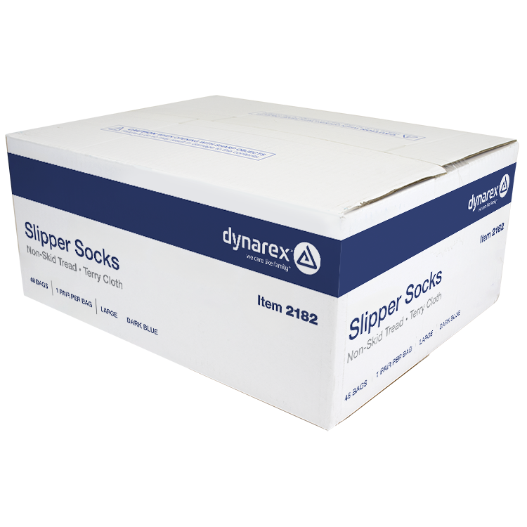 Slipper Socks, Large, Dark Blue - 1 pair per Box/48 boxes per Case