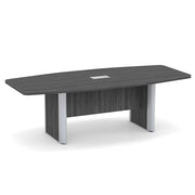 OfficeSource  Boat Shaped Conference Table with Elliptical Base - 8' - Coastal Gray