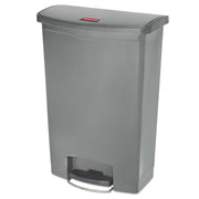 Step-on Opening - 24 gal Capacity - Durable, Damage Resistant, Smooth, Easy to Clean, Contoured Edge - 32.5" Height x 13.9" Width x 22.4" Depth - Plastic, Resin - Gray - 1 Each