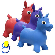 Bintiva Children S Horse Hopper with Free Foot Pump - Blue