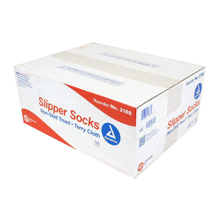 Universal Slipper Socks, Red - 1 pair per Box/48 boxes per Case