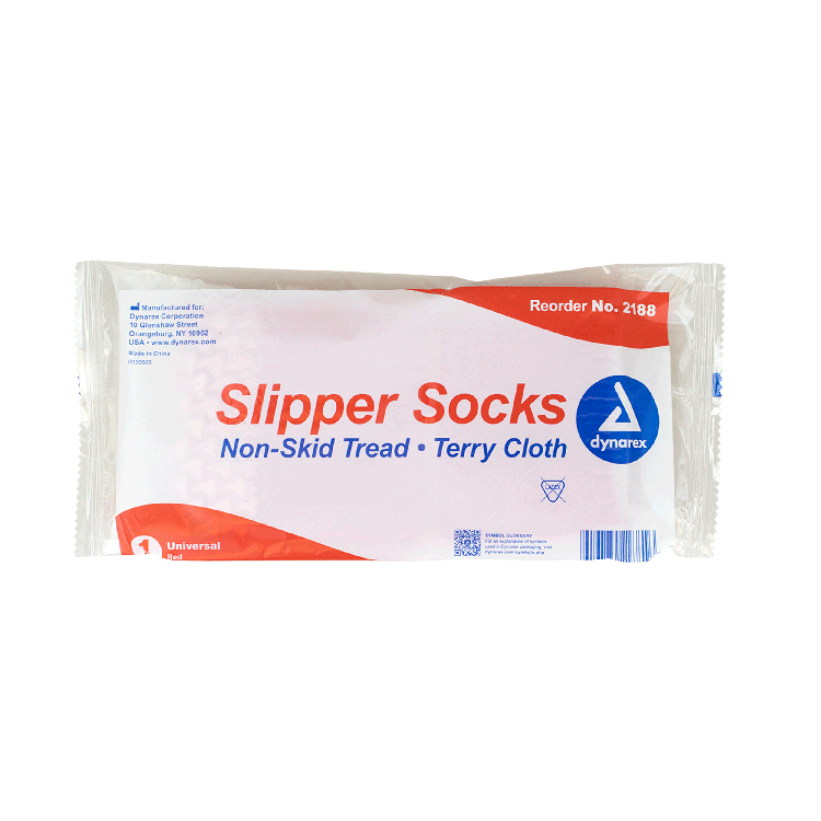 Universal Slipper Socks, Red - 1 pair per Box/48 boxes per Case