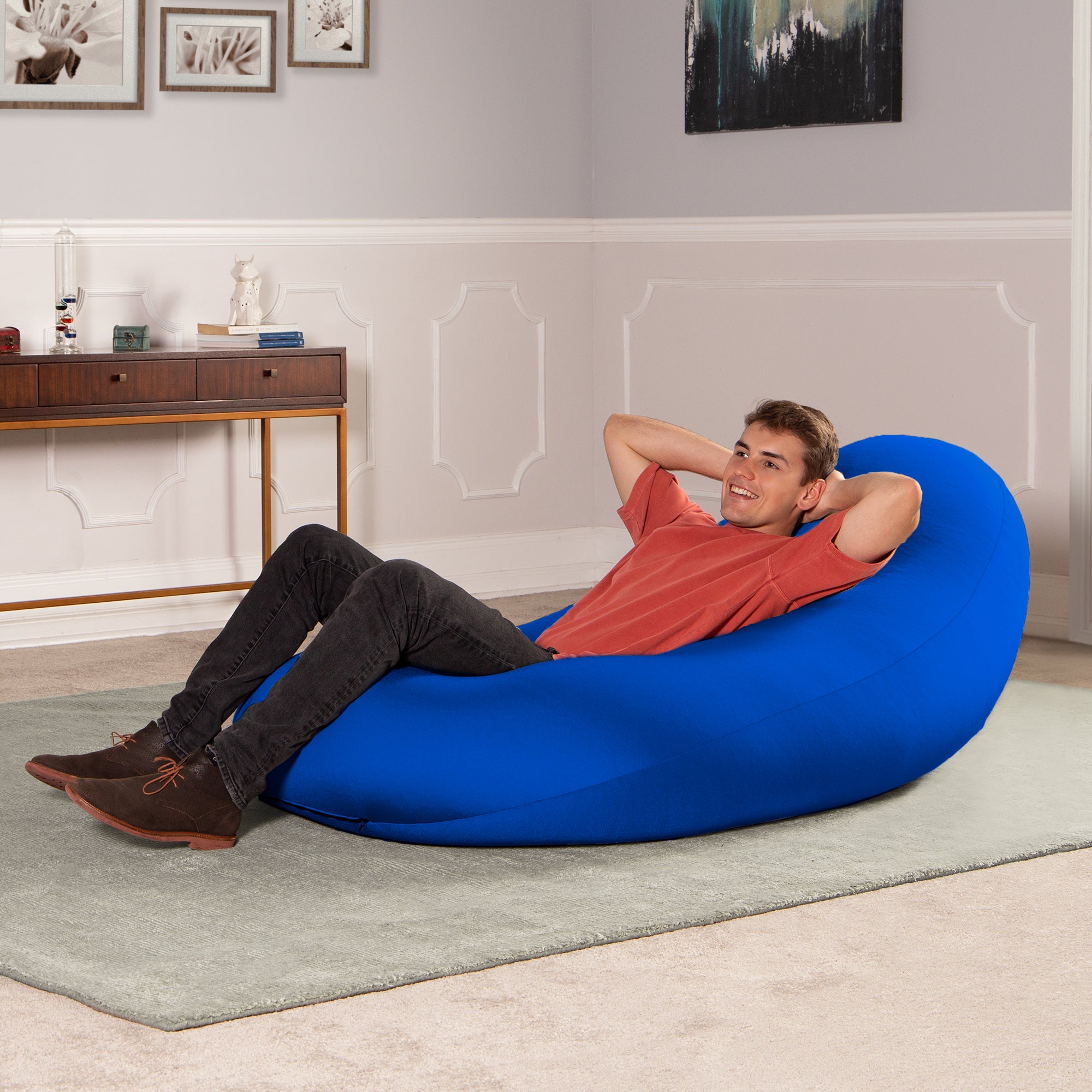Nimbus Spandex Bean Bag Chair, Large, Royal Blue