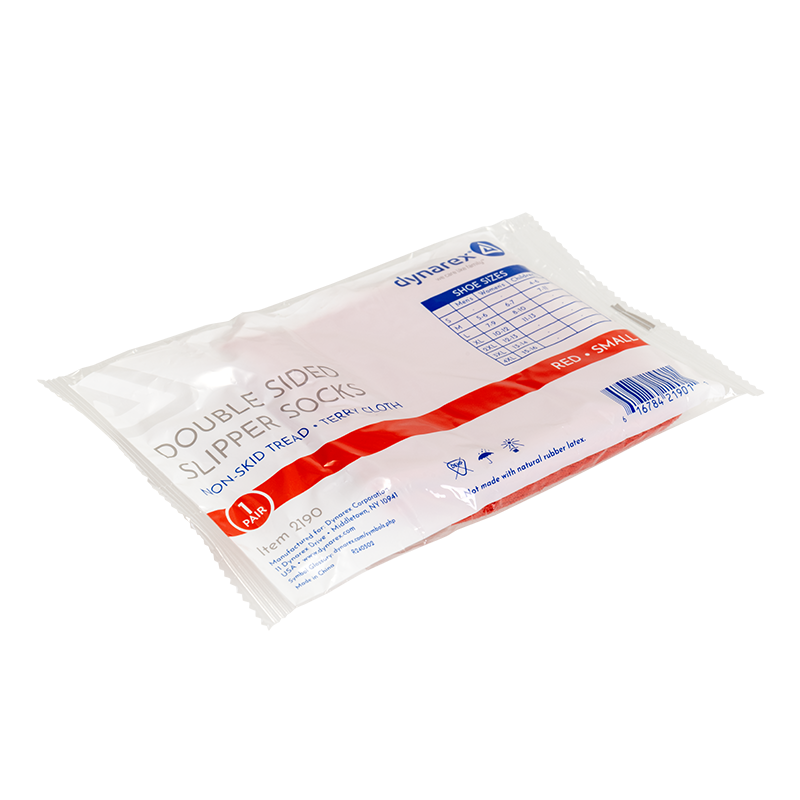 Double Sided Slipper Socks, Small, Red - 1 pair per Box/48 boxes per Case