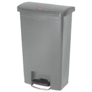 Rubbermaid Commercial Slim Jim 13G Front Step Container - Step-on Opening - 13.21 gal Capacity - Durable, Damage Resistant, Smooth, Easy to Clean, Contoured Edge - Plastic, Resin - Gray - 1 Each