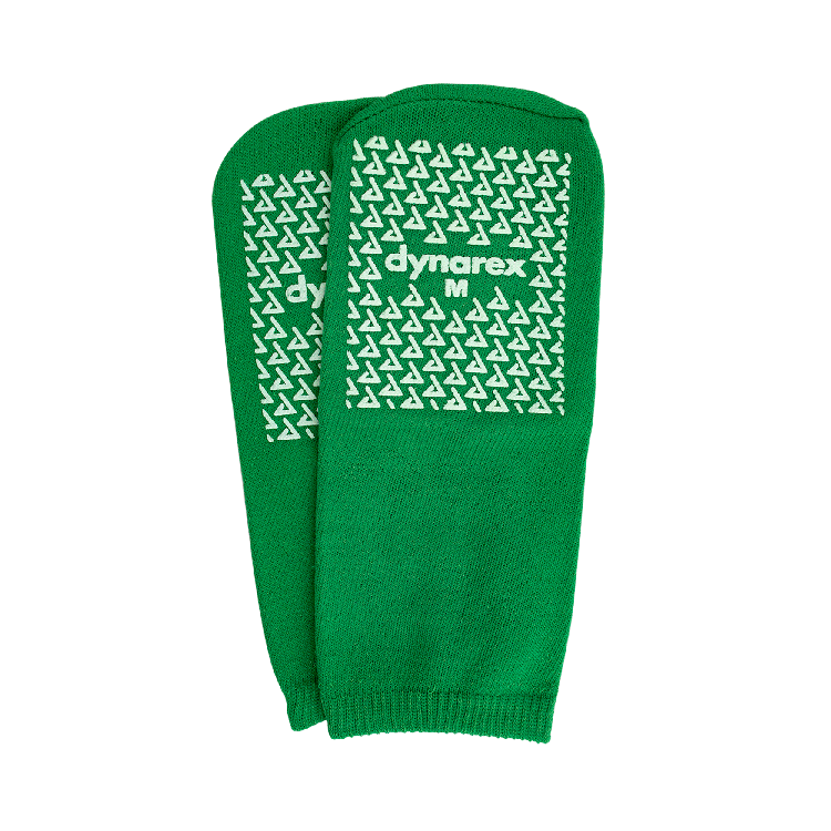 Double Sided Slipper Socks, Medium, Green - 1 pair per Box/48 boxes per Case
