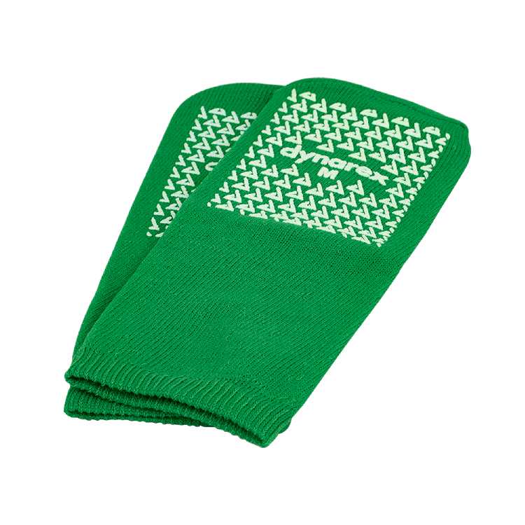Double Sided Slipper Socks, Medium, Green - 1 pair per Box/48 boxes per Case