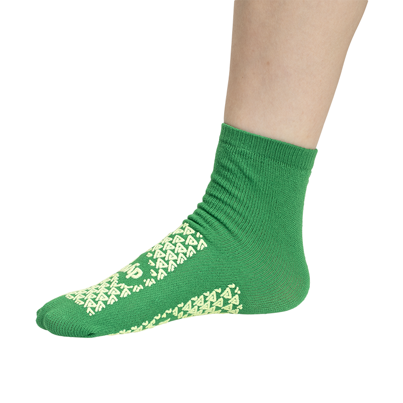 Double Sided Slipper Socks, Medium, Green - 1 pair per Box/48 boxes per Case