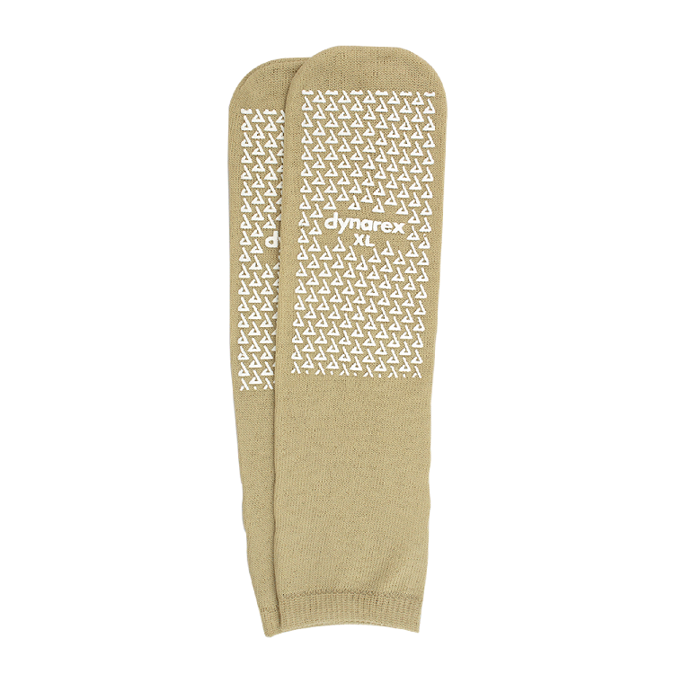 Double Sided Slipper Socks, X-Large, Beige - 1 pair per Box/48 boxes per Case