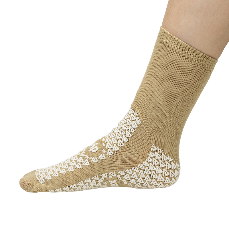 Double Sided Slipper Socks, X-Large, Beige - 1 pair per Box/48 boxes per Case