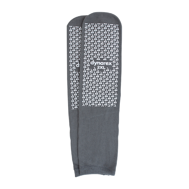 Double Sided Slipper Socks, XX-Large, Gray - 1 pair per Box/48 boxes per Case