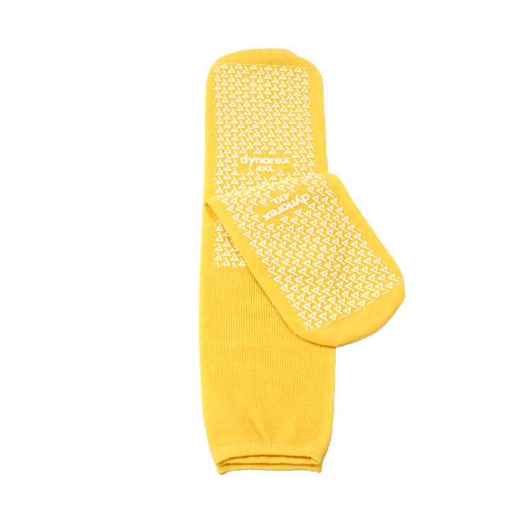 Double Sided Slipper Socks, 4XL, Yellow - 1 pair per Box/48 boxes per Case